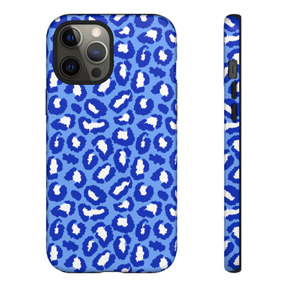 Leopard Vibes - Blue Edition Phone Case for iPhone & Samsung - Stylish & Durable Animal Print Case - JGUS