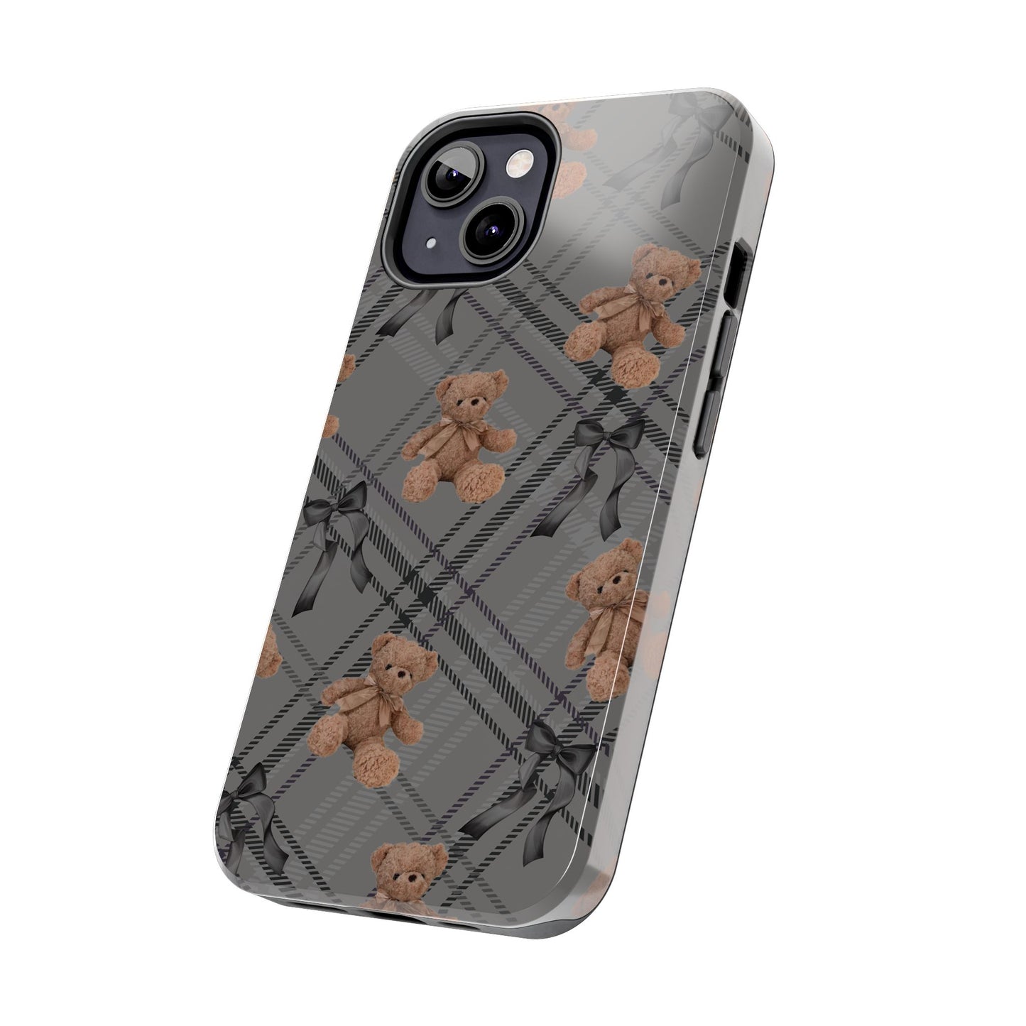 Cute Bows & Bears Phone Case – Customizable, Dual-Layer Protection for iPhone & Samsung