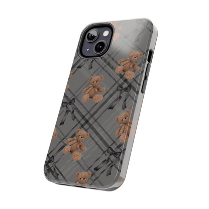 Cute Bows & Bears Phone Case – Customizable, Dual-Layer Protection for iPhone & Samsung