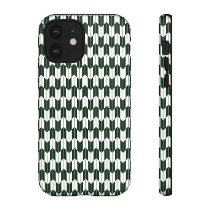 Green Harmony Geometric Phone Case – Durable, Slim, and MagSafe Compatible - JGUS