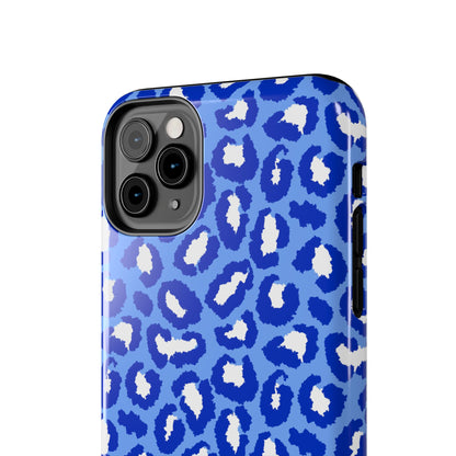 Leopard Vibes - Blue Edition Phone Case for iPhone & Samsung - Stylish & Durable Animal Print Case