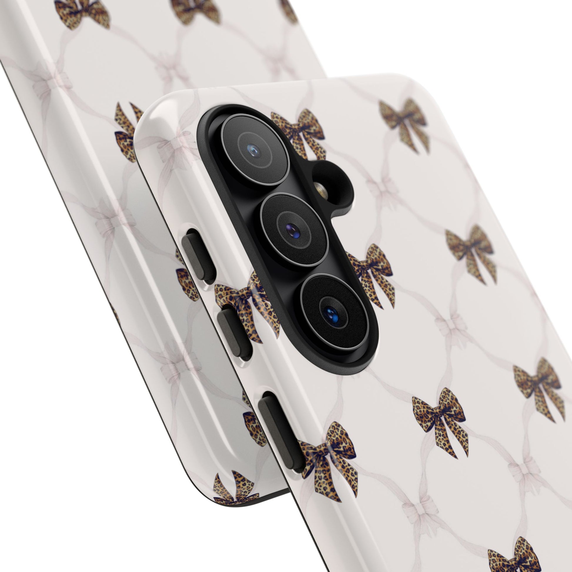 Chic Bow Pattern Phone Case | Elegant Clear Protective Case | Stylish iPhone & Samsung Cover - JGUS
