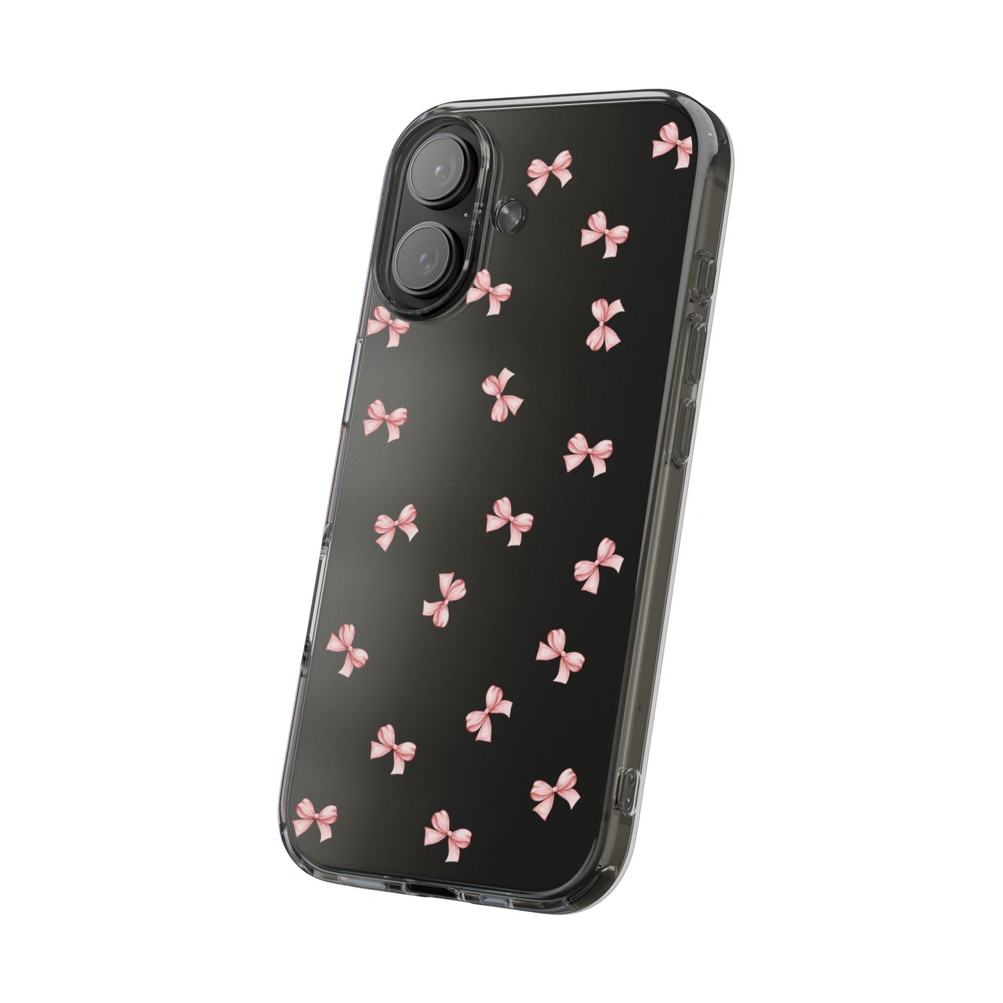 Pink Bow Dreams Clear Phone Case