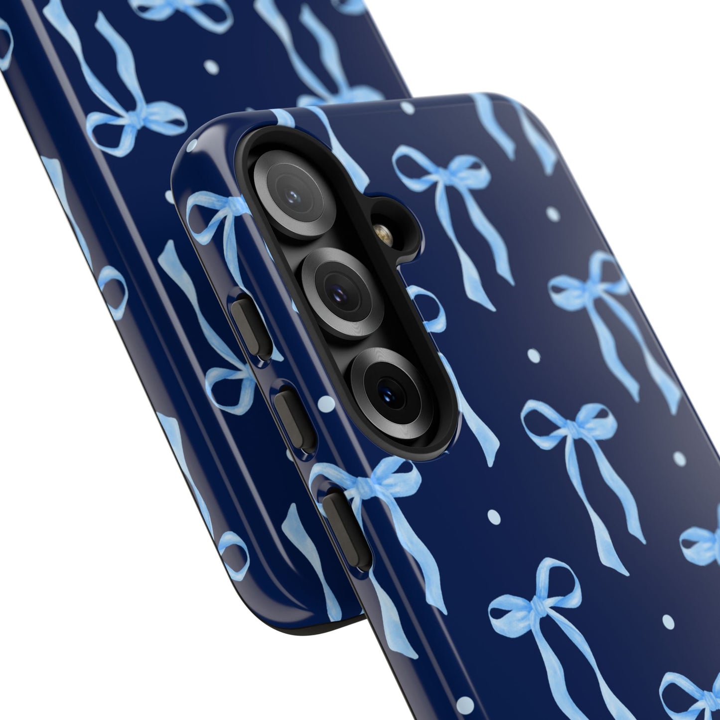 Bows & Blues Phone Case – Aesthetic Ribbon Print | Fits iPhone & Samsung - JGUS