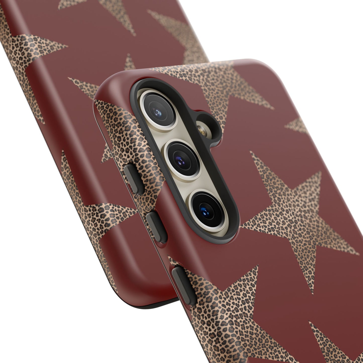 Leopard Star Luxe - Burgundy Edition | Aesthetic Coquette Phone Case for iPhone & Galaxy - JGUS