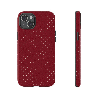 Burgundy  & White Dots Case - JGUS