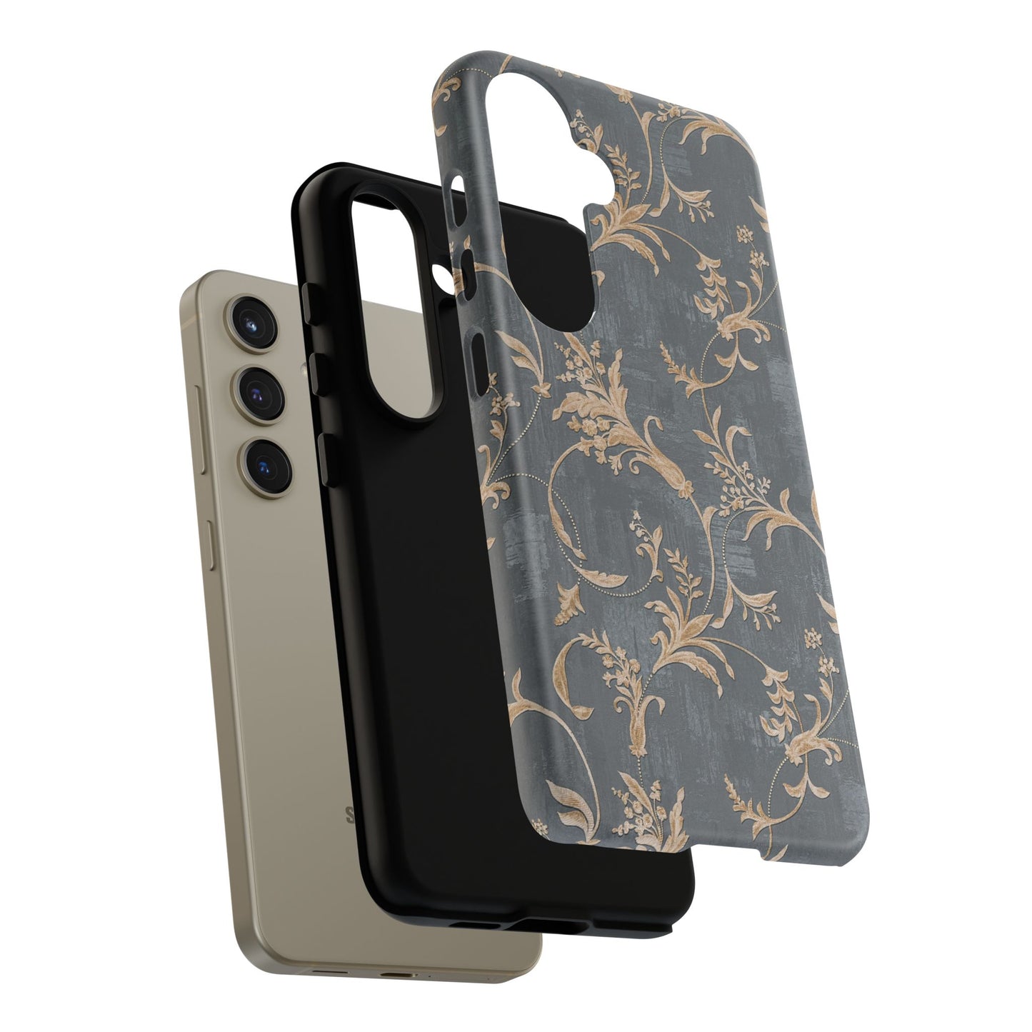 Old-Fashioned Flower Phone Case – Aesthetic Protective Cover for iPhone & Samsung - JGUS