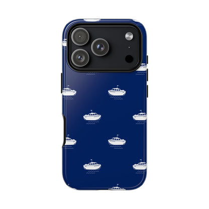 Blue Boat Phone Case – Calm Ocean Pattern for iPhone & Samsung, Durable & Stylish Protection - JGUS