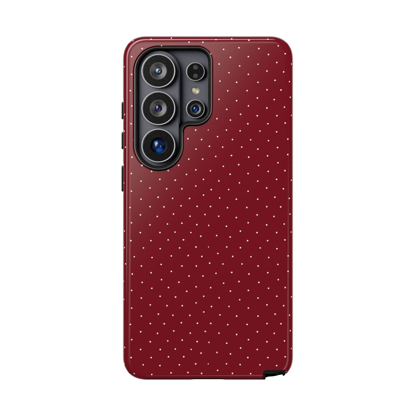 Burgundy  & White Dots Case - JGUS