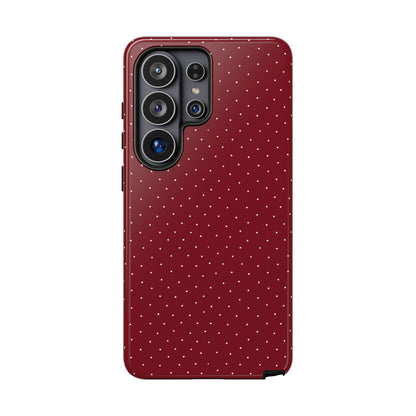 Burgundy  & White Dots Case - JGUS