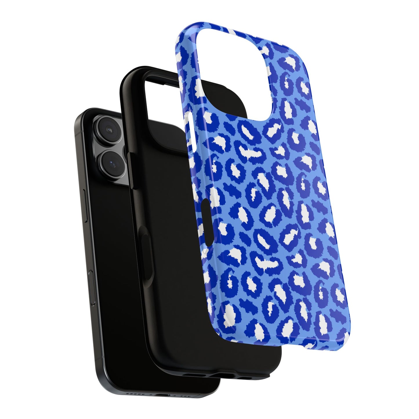 Leopard Vibes - Blue Edition Phone Case for iPhone & Samsung - Stylish & Durable Animal Print Case - JGUS
