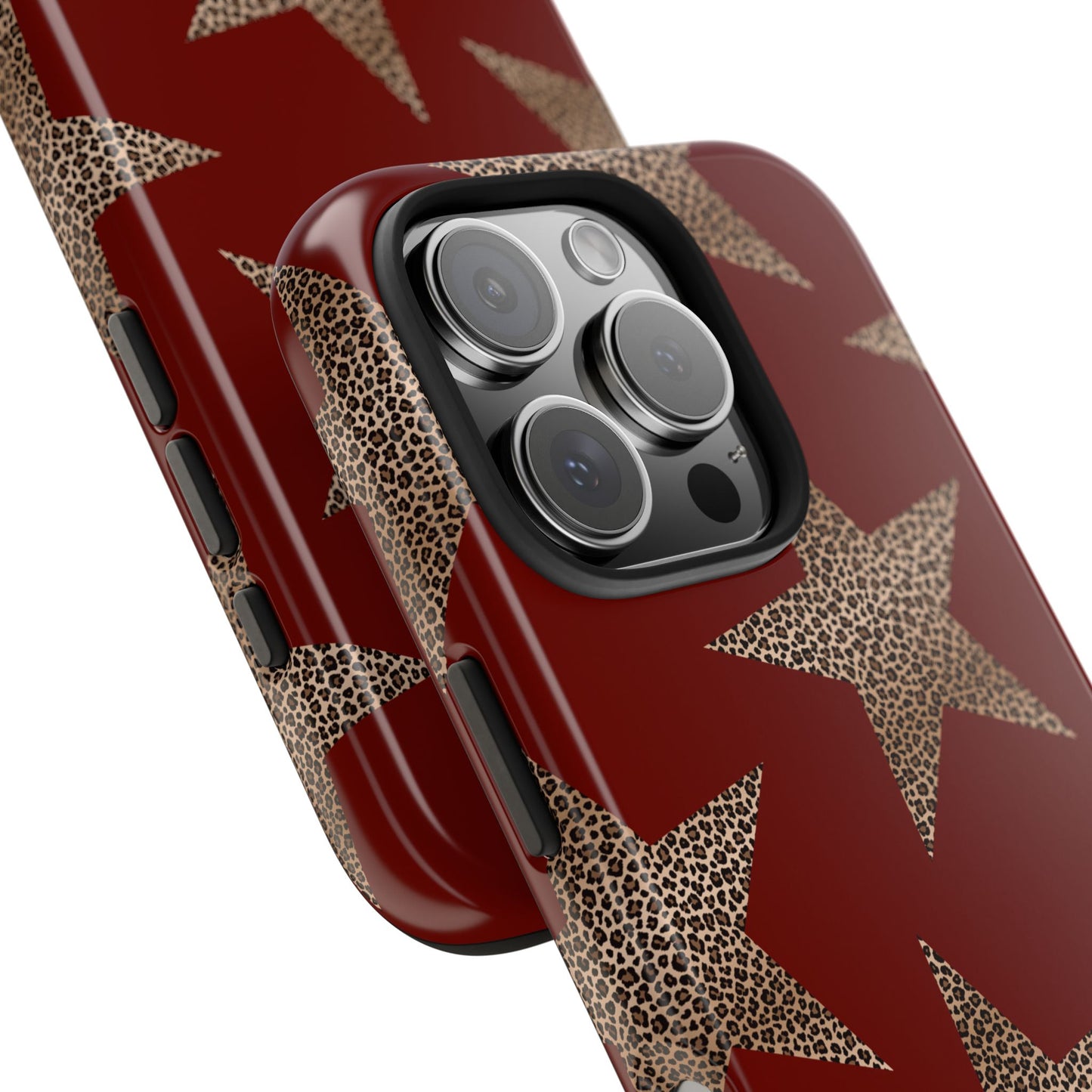 Leopard Star Luxe - Burgundy Edition | Aesthetic Coquette Phone Case for iPhone & Galaxy