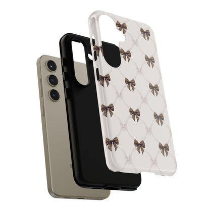 Chic Bow Pattern Phone Case | Elegant Clear Protective Case | Stylish iPhone & Samsung Cover - JGUS