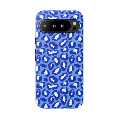 Leopard Vibes - Blue Edition Phone Case for iPhone & Samsung - Stylish & Durable Animal Print Case - JGUS