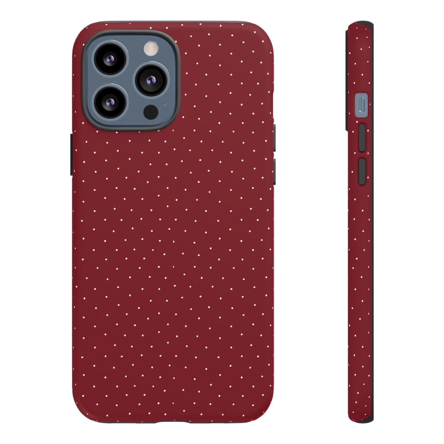 Burgundy  & White Dots Case - JGUS
