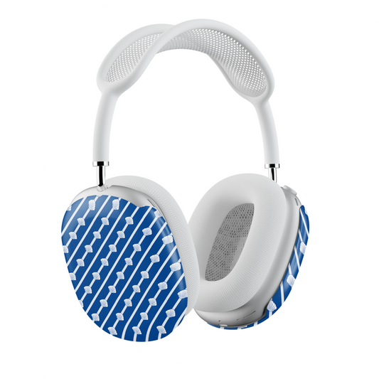 Navy Blue Seashell AirPods Max Case – Coastal Nautical Stripe Aesthetic - JGUS