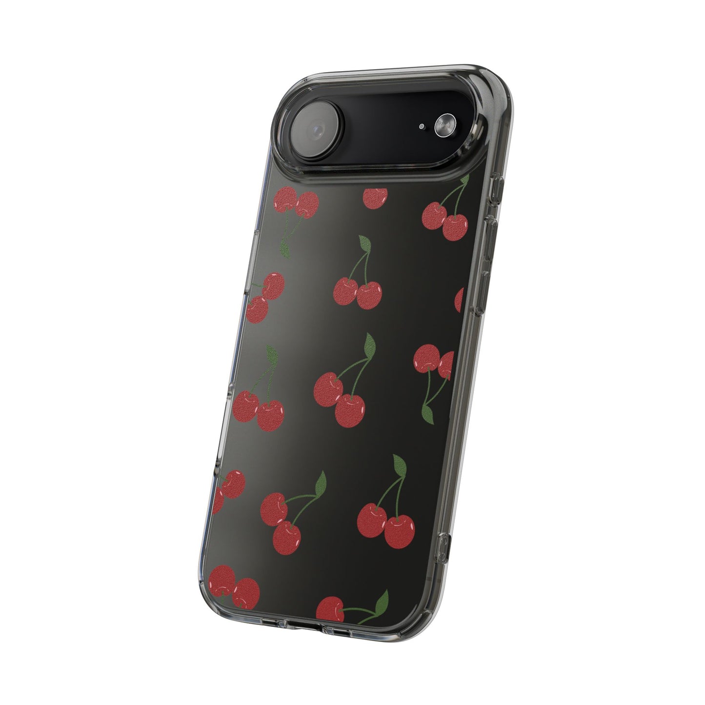 Random Cherry Pattern Clear Phone Case