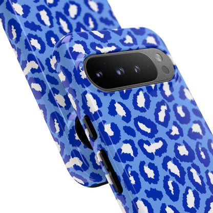 Leopard Vibes - Blue Edition Phone Case for iPhone & Samsung - Stylish & Durable Animal Print Case - JGUS
