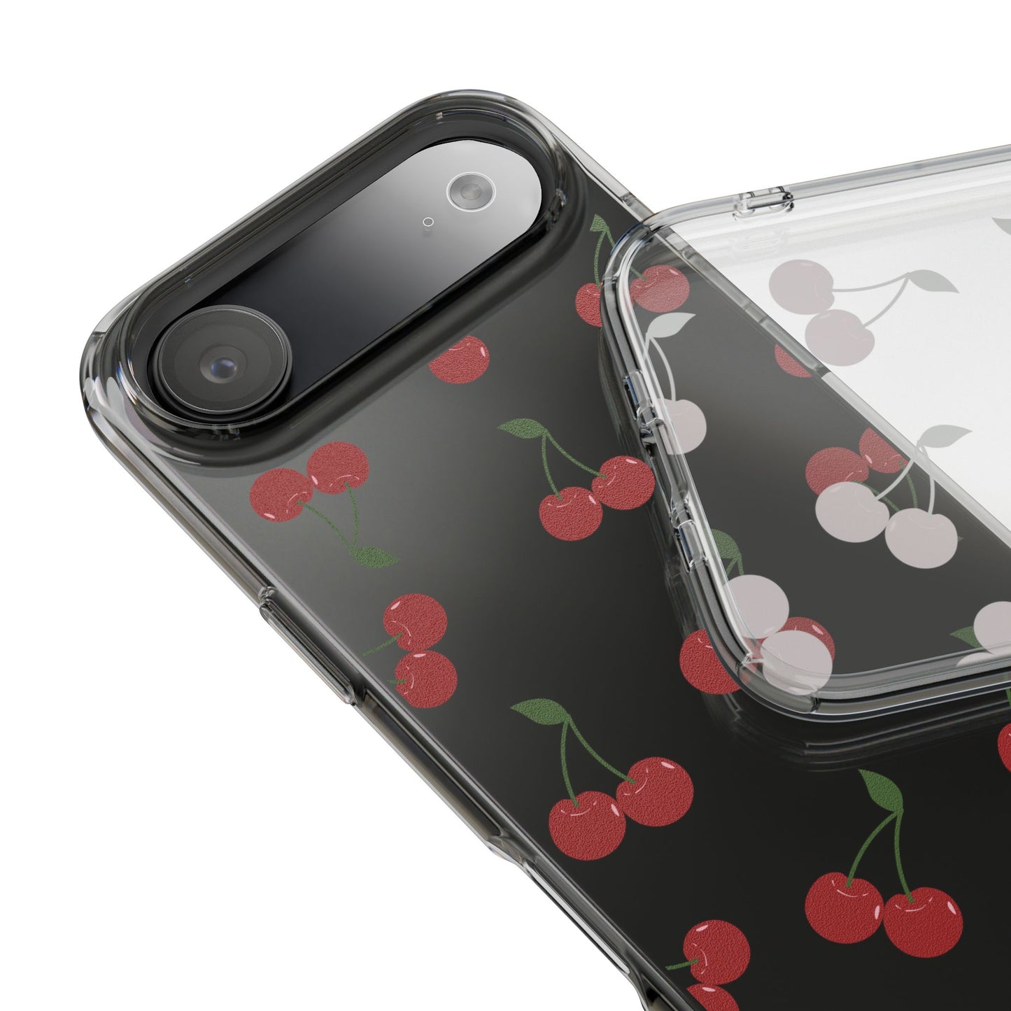 Random Cherry Pattern Clear Phone Case