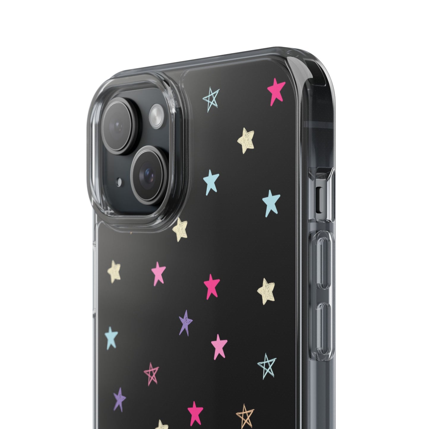 Star Pattern Clear Phone Case