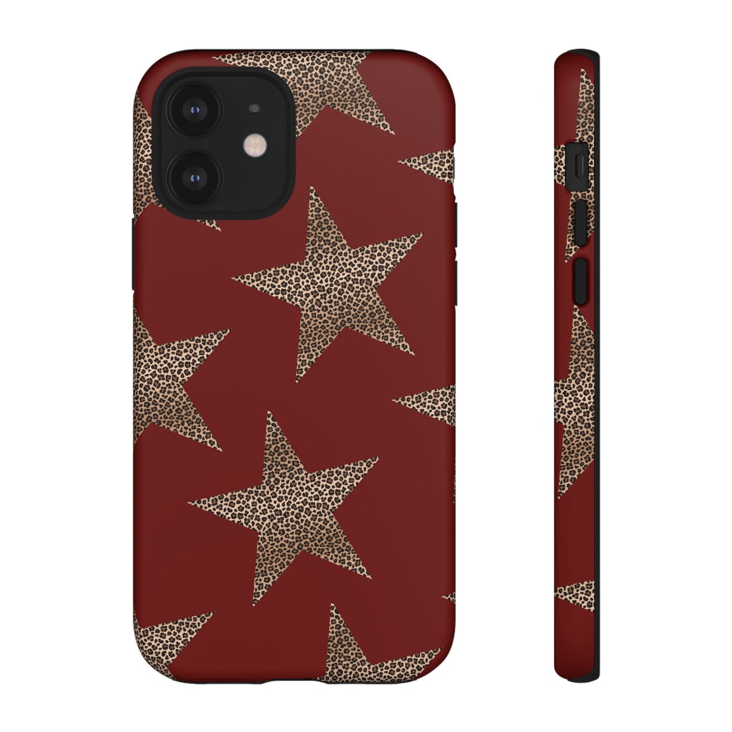 Leopard Star Luxe - Burgundy Edition | Aesthetic Coquette Phone Case for iPhone & Galaxy - JGUS