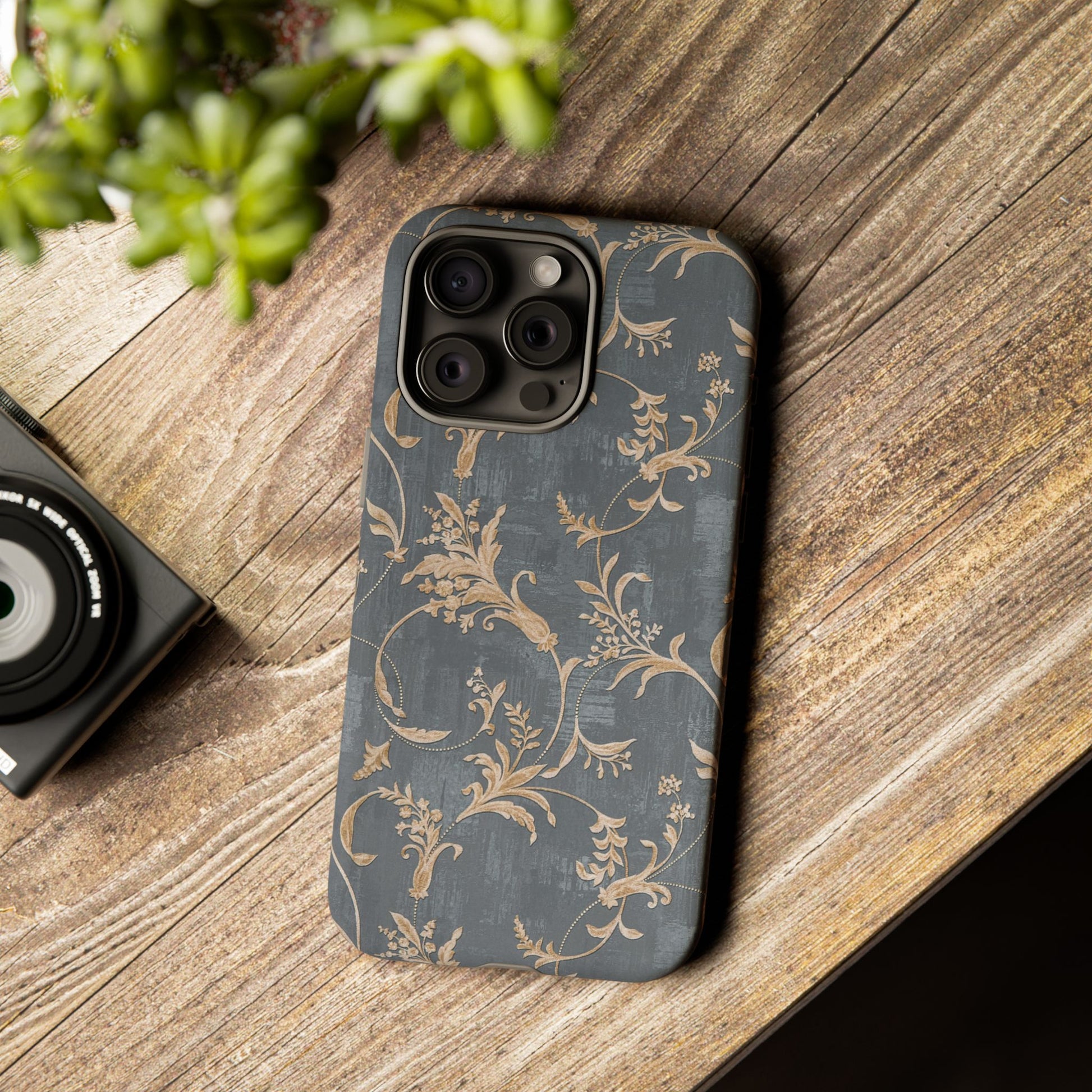 Old-Fashioned Flower Phone Case – Aesthetic Protective Cover for iPhone & Samsung - JGUS