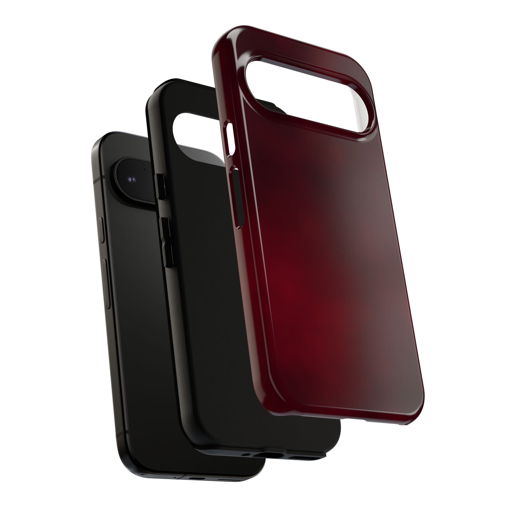 Vintage Burgundy Cherry Phone Case – Elegant Floral Design for iPhone 17 & Samsung Galaxy | Tough Protective Cover - JGUS