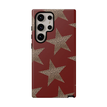 Leopard Star Luxe - Burgundy Edition | Aesthetic Coquette Phone Case for iPhone & Galaxy - JGUS