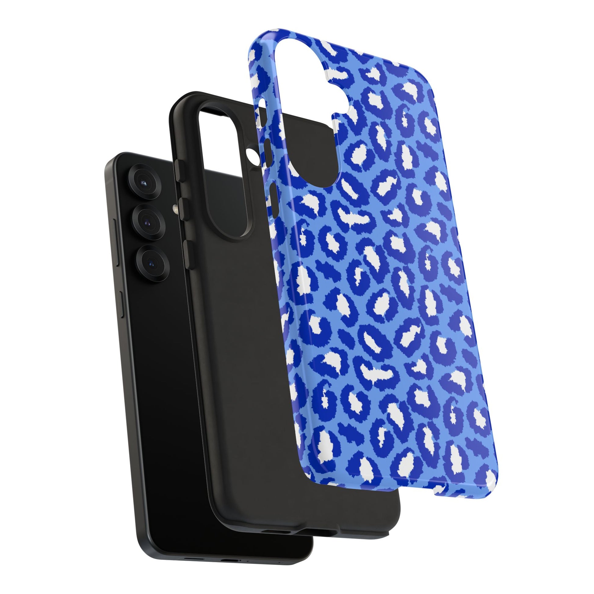 Leopard Vibes - Blue Edition Phone Case for iPhone & Samsung - Stylish & Durable Animal Print Case - JGUS