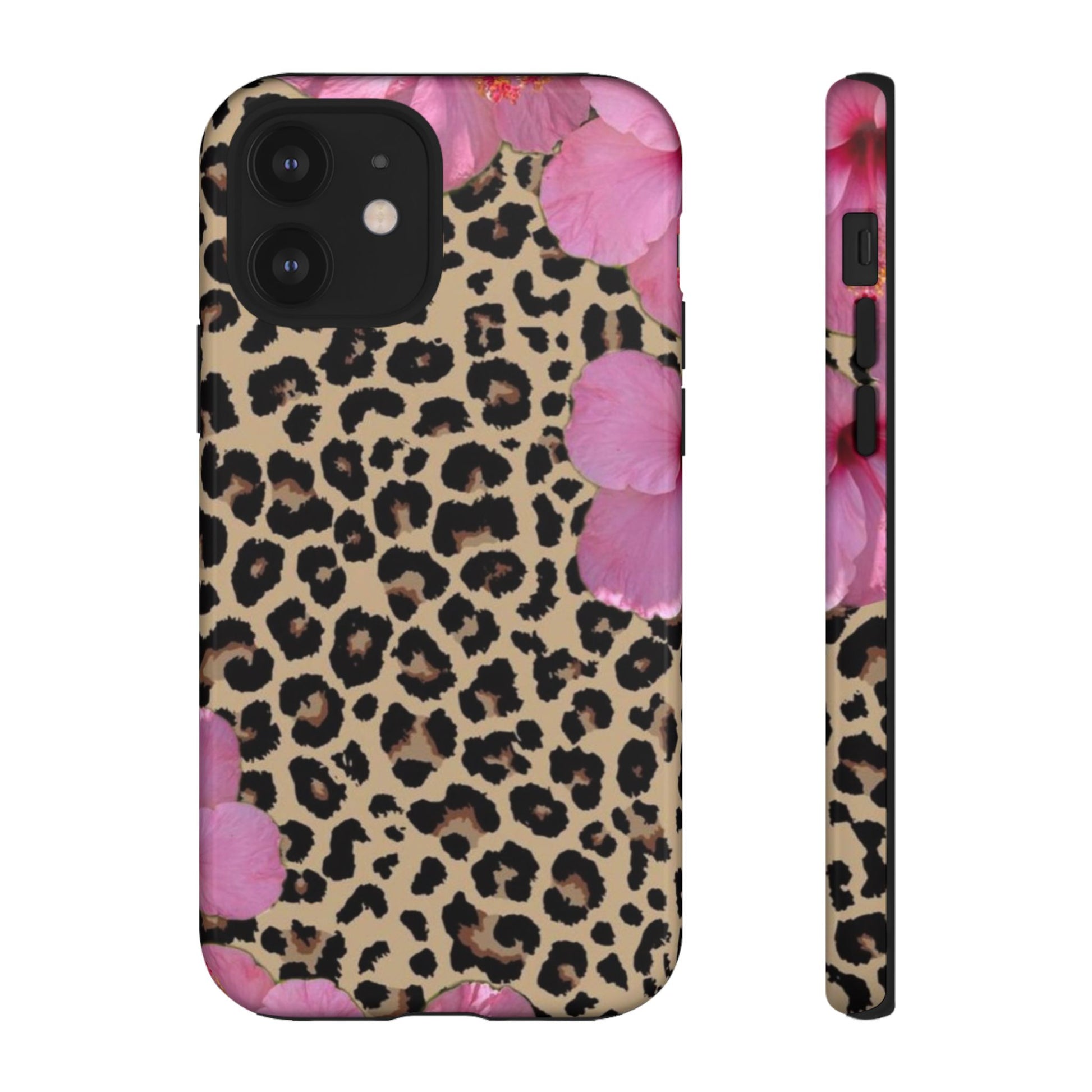 Leopard Bloom Pink Floral Phone Case – Trendy Animal Print Case for iPhone & Samsung - JGUS