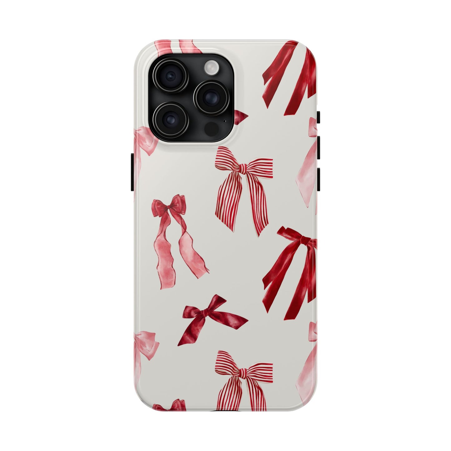 Burgundy Chic Bow Design Phone Case