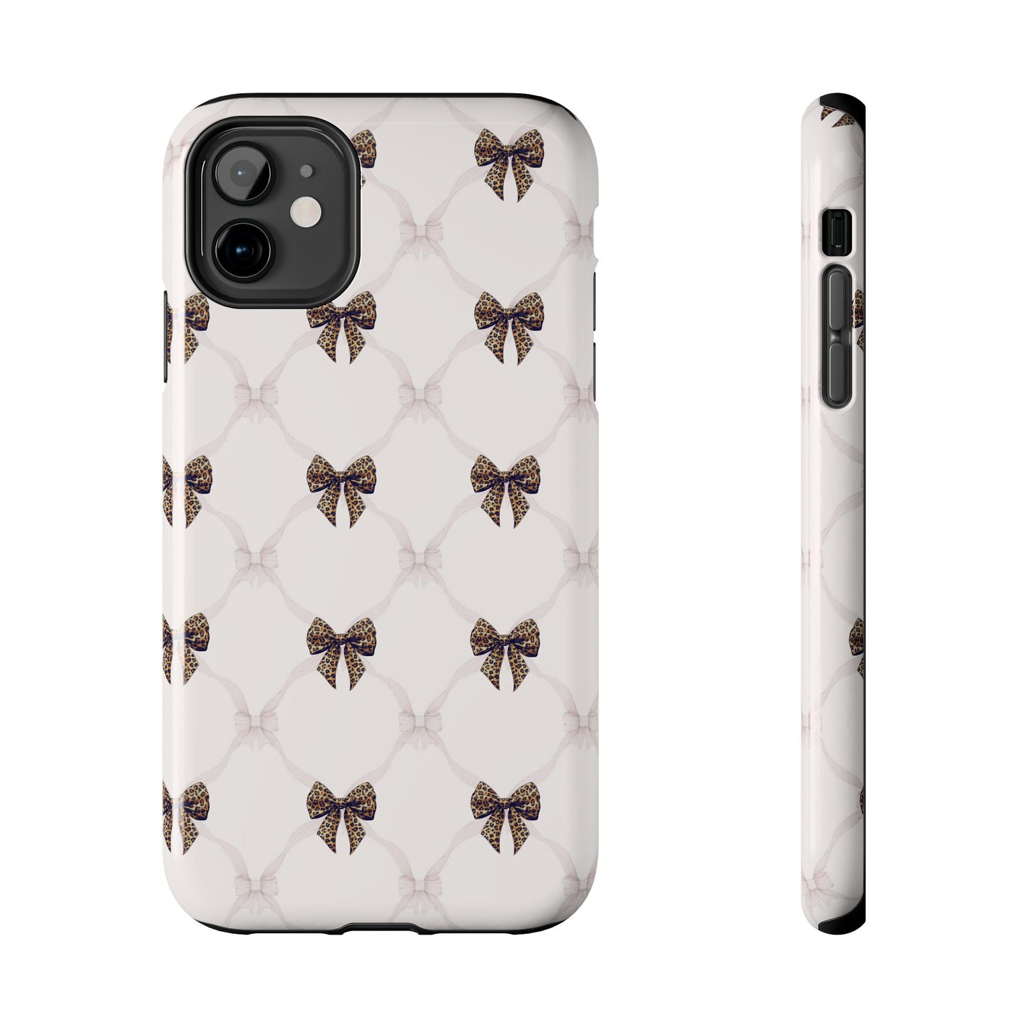 Chic Bow Pattern Phone Case | Elegant Clear Protective Case | Stylish iPhone & Samsung Cover