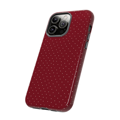 Burgundy  & White Dots Case - JGUS