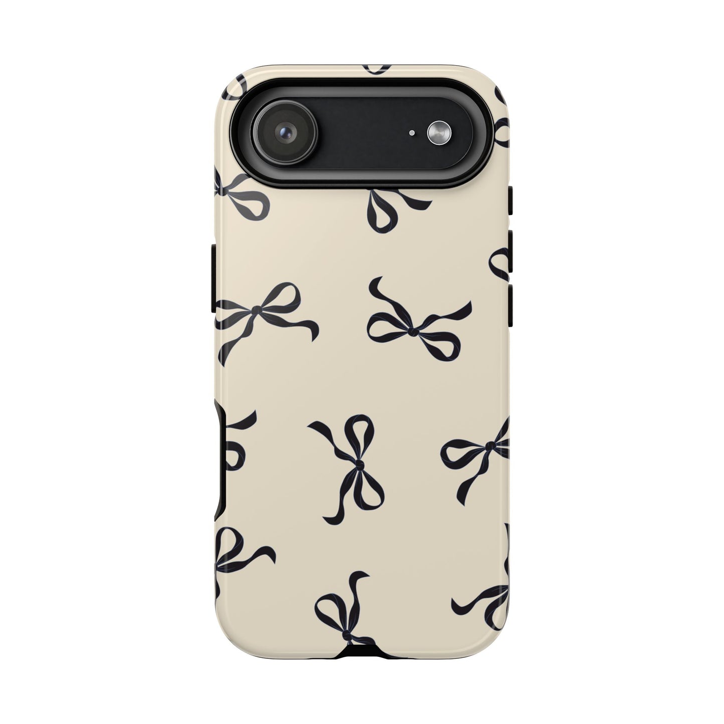 Beige and Black Bow Phone Case - JGUS