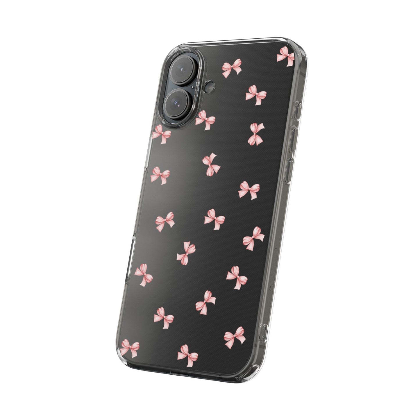 Pink Bow Dreams Clear Phone Case
