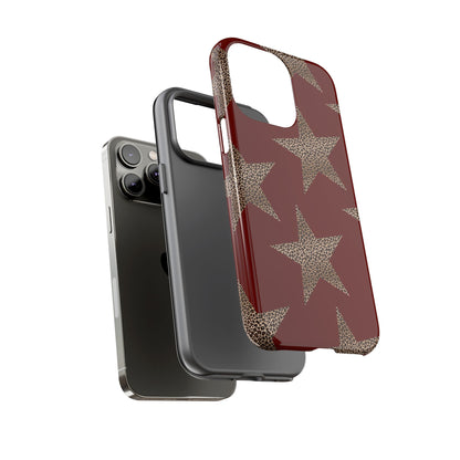 Leopard Star Luxe - Burgundy Edition | Aesthetic Coquette Phone Case for iPhone & Galaxy - JGUS
