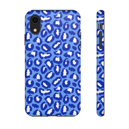 Leopard Vibes - Blue Edition Phone Case for iPhone & Samsung - Stylish & Durable Animal Print Case - JGUS