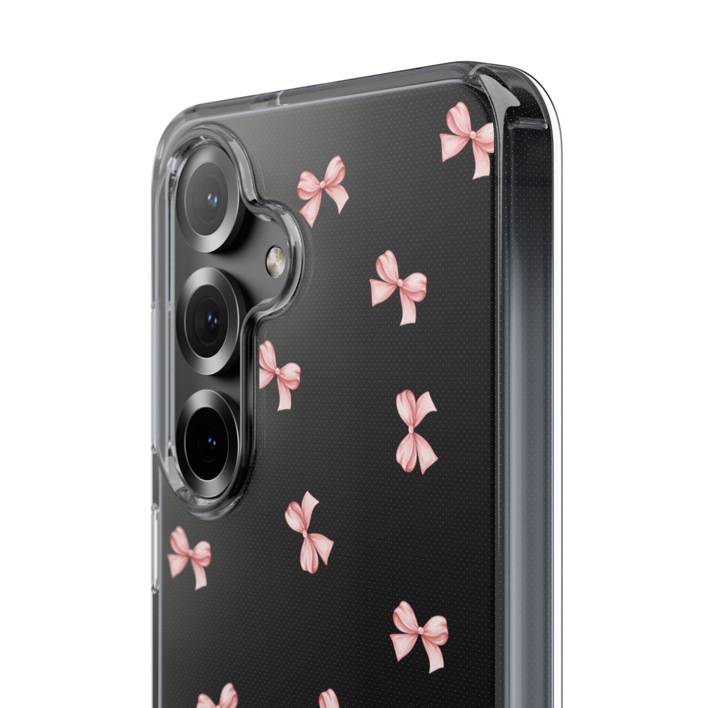 Pink Bow Dreams Clear Phone Case