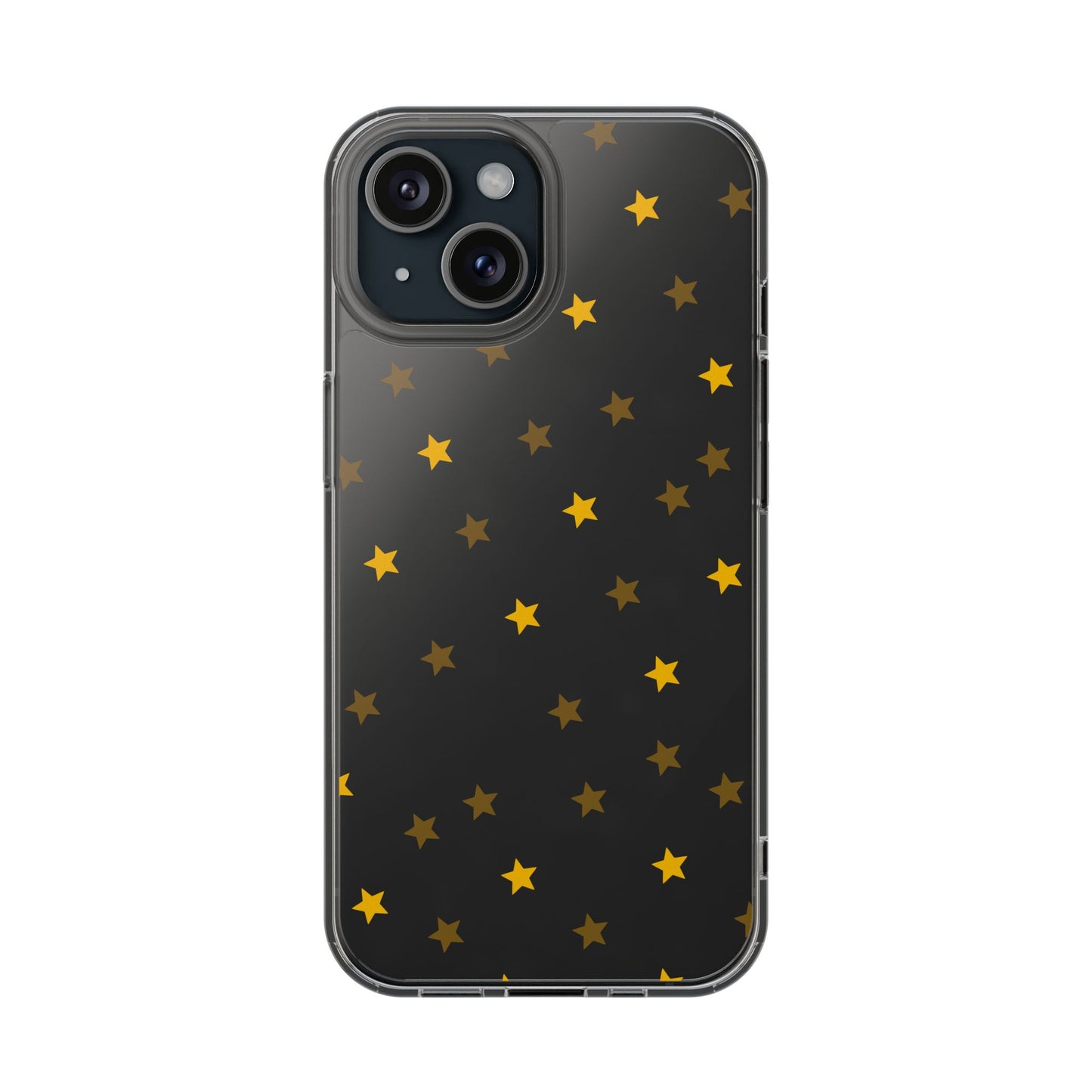 Yellow Stars Clear Phone Case – Stylish, Durable Protection