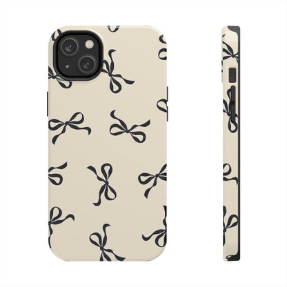 Beige and Black Bow Phone Case