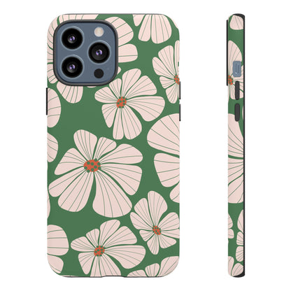 Retro Floral Abstract Phone Case – Vintage 70s & 80s Aesthetic for iPhone & Samsung - JGUS
