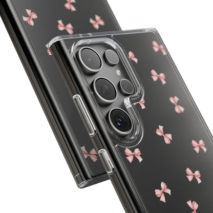Pink Bow Dreams Clear Phone Case