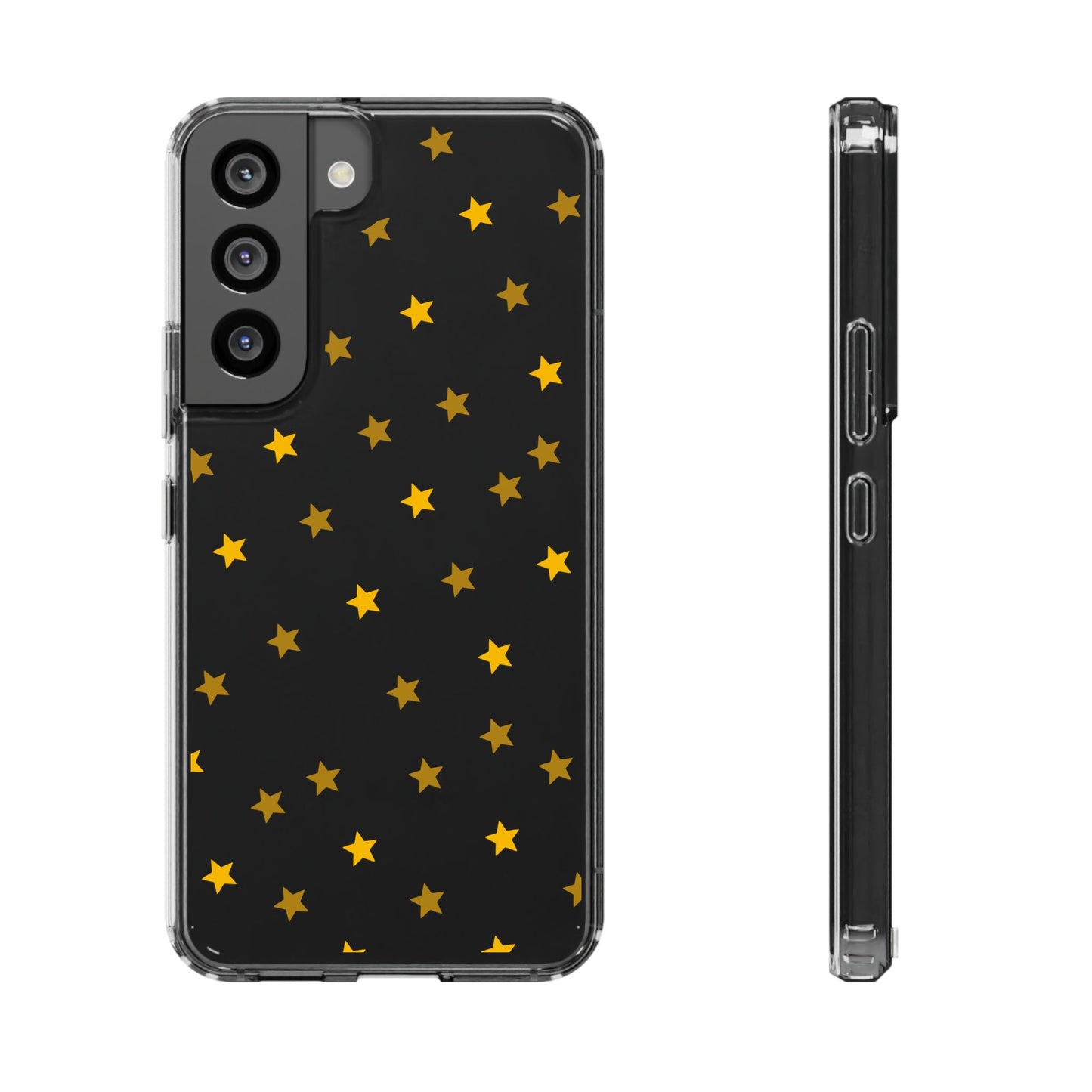 Yellow Stars Clear Phone Case