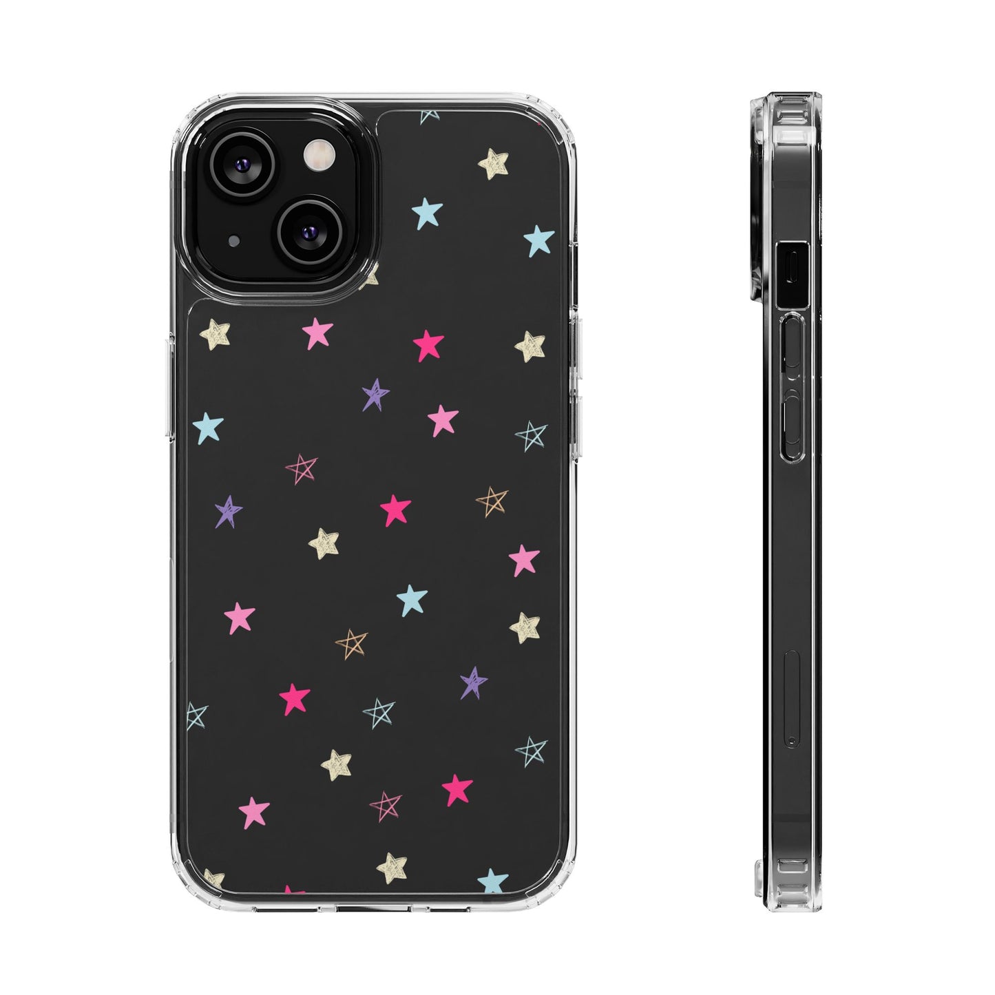 Star Pattern Clear Phone Case