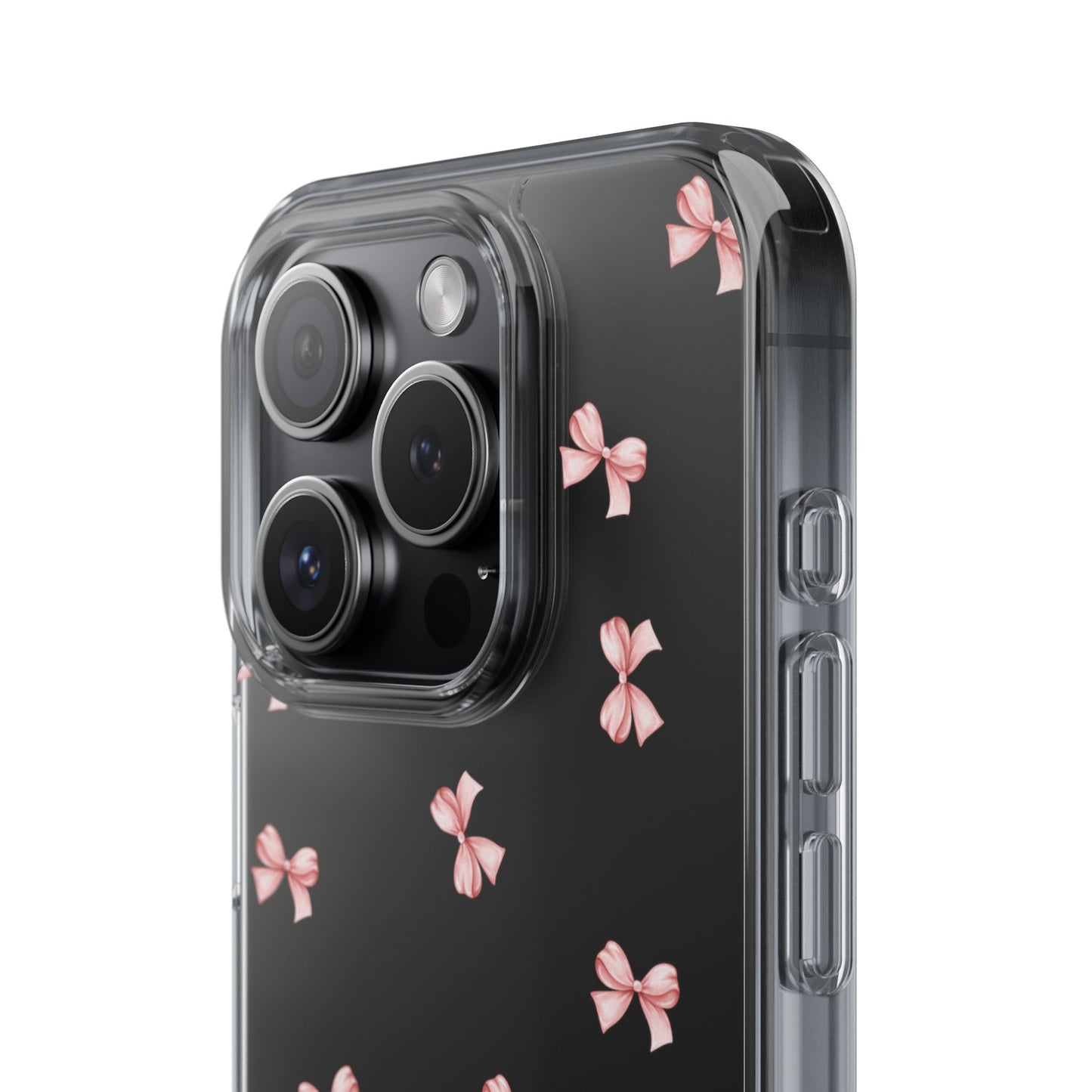 Pink Bow Dreams Clear Phone Case
