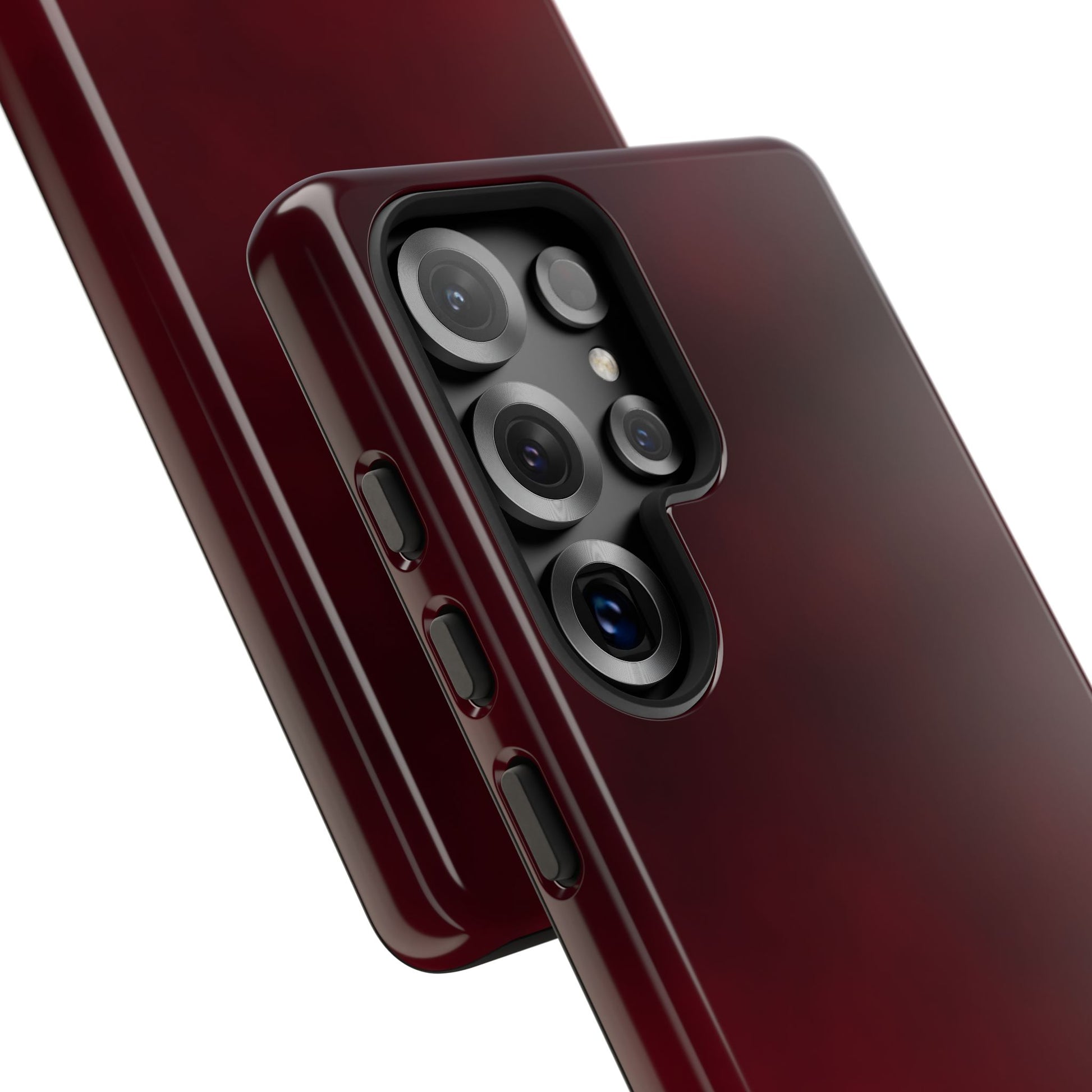 Vintage Burgundy Cherry Phone Case – Elegant Floral Design for iPhone 17 & Samsung Galaxy | Tough Protective Cover - JGUS