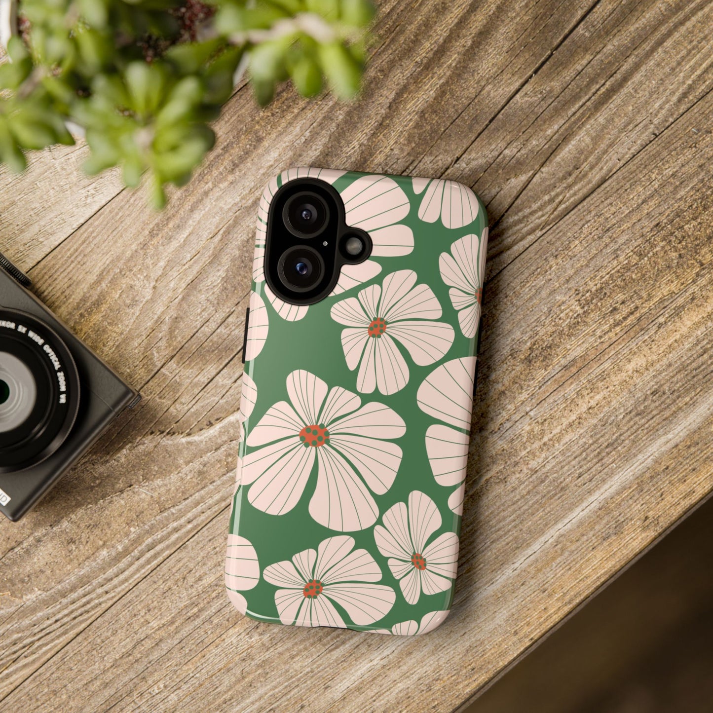 Retro Floral Abstract Phone Case – Vintage 70s & 80s Aesthetic for iPhone & Samsung - JGUS