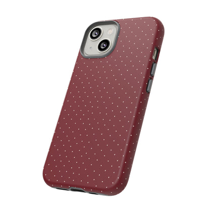 Burgundy  & White Dots Case - JGUS