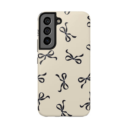 Beige and Black Bow Phone Case