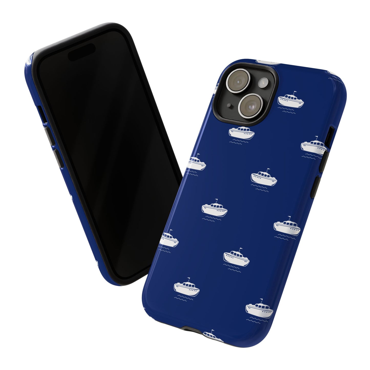 Blue Boat Phone Case – Calm Ocean Pattern for iPhone & Samsung, Durable & Stylish Protection - JGUS